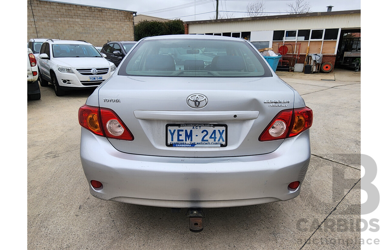 02/2009 Toyota Corolla ASCENT FWD ZRE152R 4D Sedan Silver 1.8L