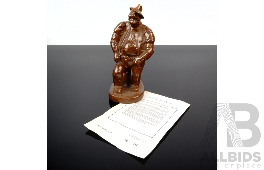 Vintage Bendigo Pottery Limited Edition Series Number 451 of 3000, Our Mate Bluey, Statue with Certificate of Authenticity