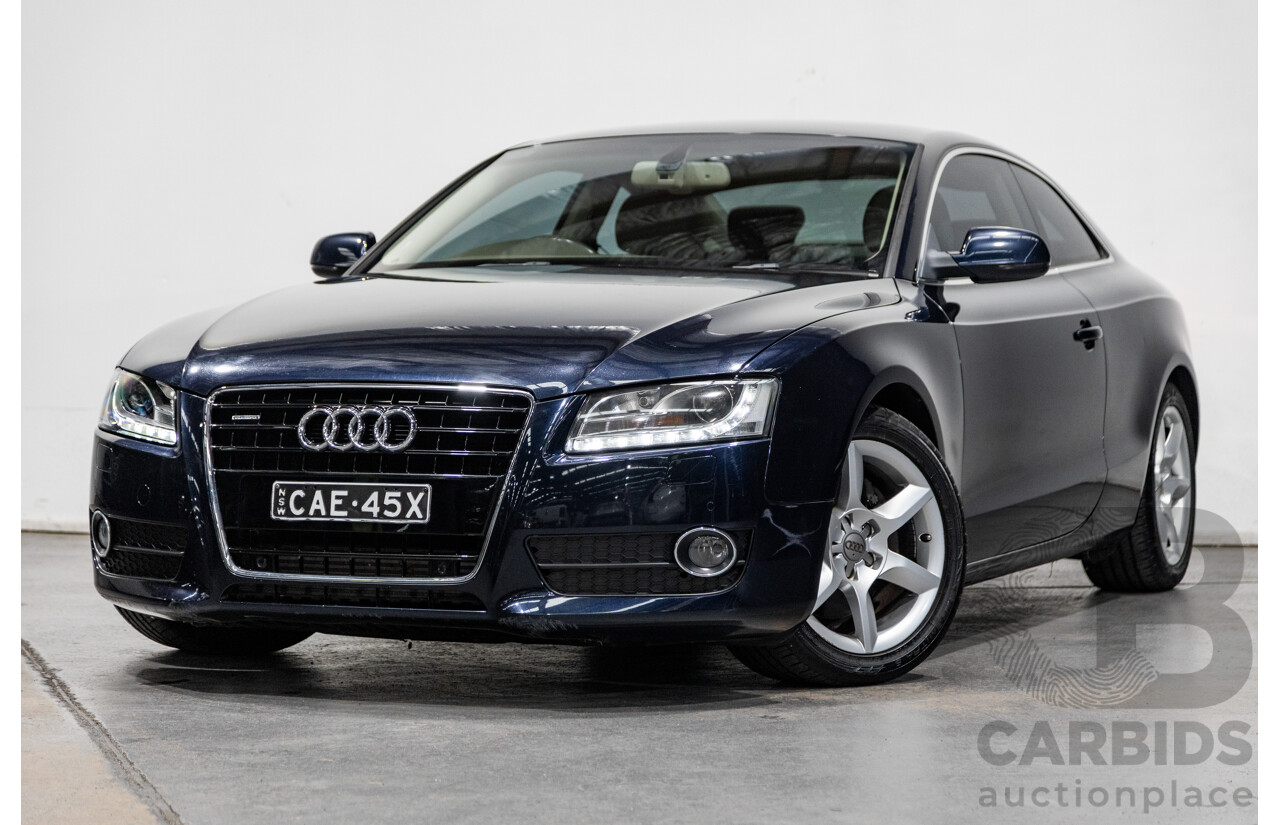 3/2010 Audi A5 3.0 TDI Quattro (AWD) 8T 2d Coupe Deep Sea Blue Turbo Diesel 3.0L