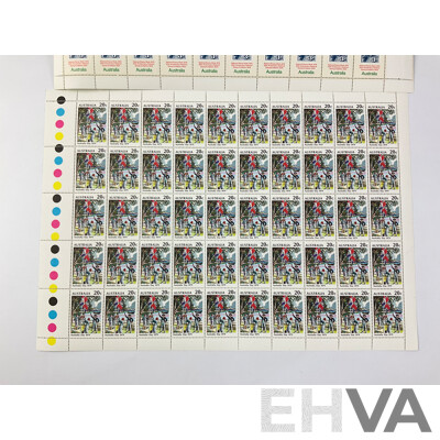 Australian Mint Stamp Sheets with Gutters Including Christmas 1971, National Stamp Week 1978 and Australia Day 1979