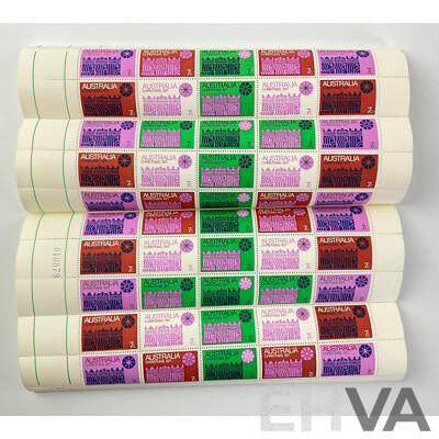 Australian Mint Stamp Sheets with Gutters Including Christmas 1971, National Stamp Week 1978 and Australia Day 1979