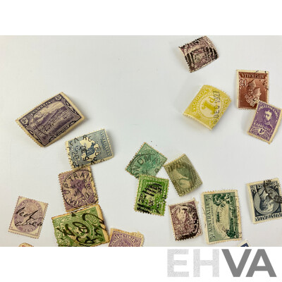 Collection of Australian Stamps Including Pre Federation and Predecimal, WA, SA, QLD, NSW, TAS