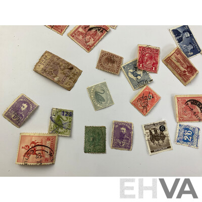 Collection of Australian Stamps Including Pre Federation and Predecimal, WA, SA, QLD, NSW, TAS