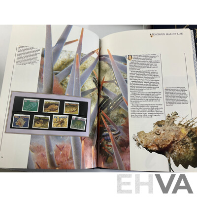 Three Australian Annual Stamp Collection Albums 1985, 1986, 1987, Face Value $78