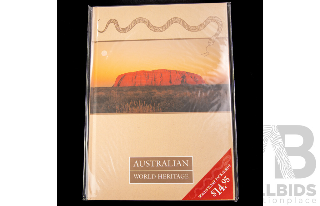 Collection of Australian Stamp Books Including Living Ocean, Land Care in Australia, War and Peace, Mission to Planet Earth, Australian World Heritage, Antarctica, ANZAC Tradition