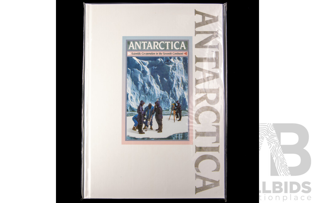 Collection of Australian Stamp Books Including Living Ocean, Land Care in Australia, War and Peace, Mission to Planet Earth, Australian World Heritage, Antarctica, ANZAC Tradition