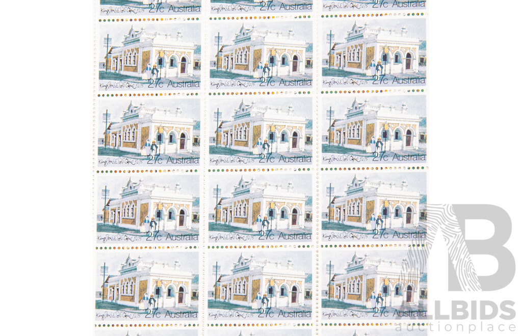 Australian 1982 Stamp Sheets, Historic Post Offices Set with Gutters