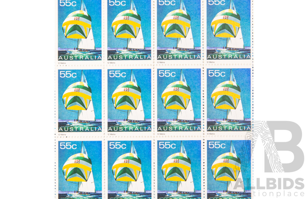 Australian 1981 Stamp Sheet Set, Yachting in Australia