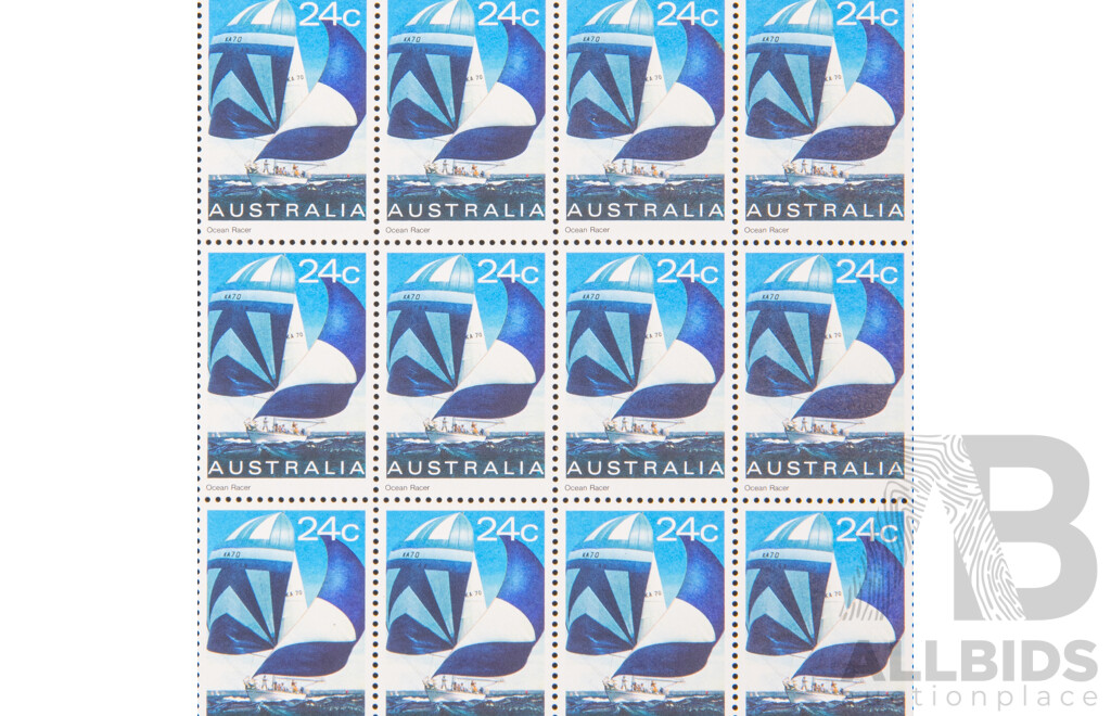 Australian 1981 Stamp Sheet Set, Yachting in Australia