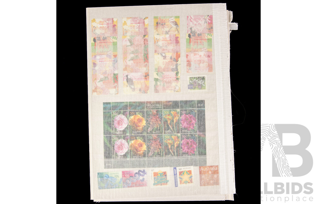 Fifteen Pages of Mint Australian Stamps, Blocks, Strips and Mini Sheets, Mostly 2000's Including Joint Issues, Rebel Spirit, Cocos Islands, Year of the Goat, QE2 Golden Jubilee Coronation and Much More