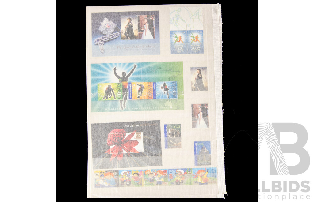 Fifteen Pages of Mint Australian Stamps, Blocks, Strips and Mini Sheets, Mostly 2000's Including Joint Issues, Rebel Spirit, Cocos Islands, Year of the Goat, QE2 Golden Jubilee Coronation and Much More