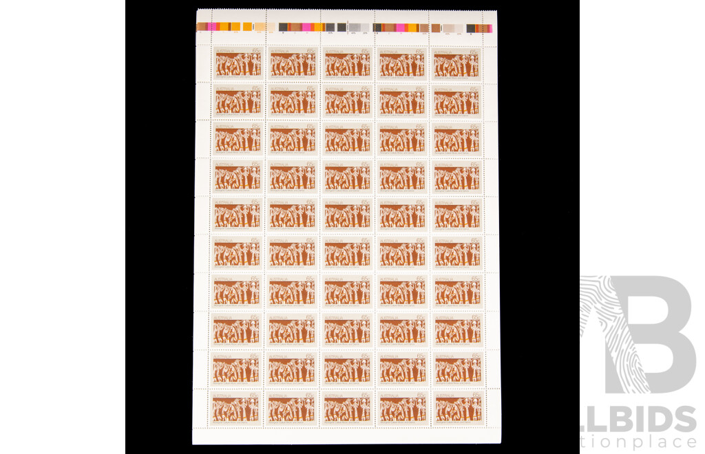 Four Australian 1982 Stamp Sheets, Aboriginal Culture Set