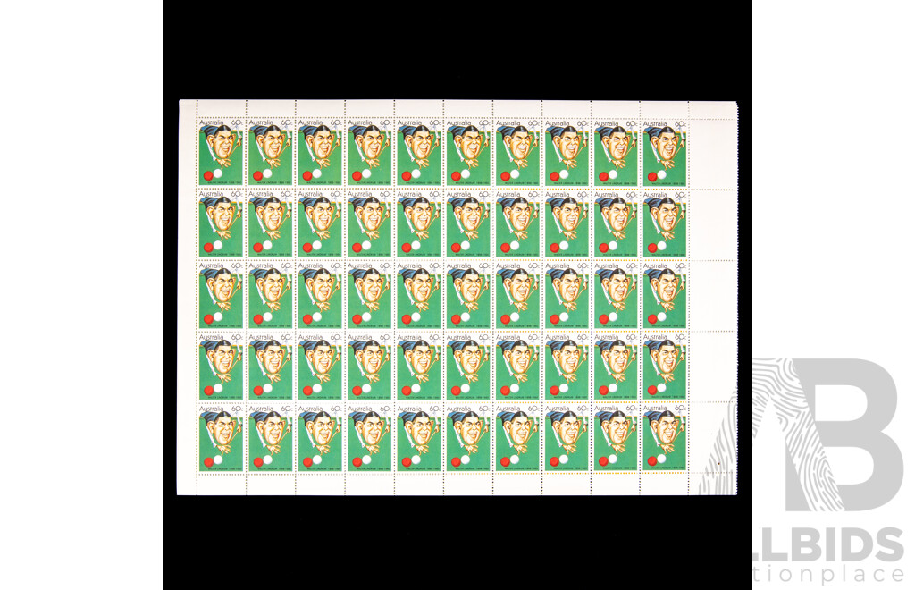 Australian 1979 Australian Birds and 1981 Australian Sportsmen Stamp Sheets - Part Sets