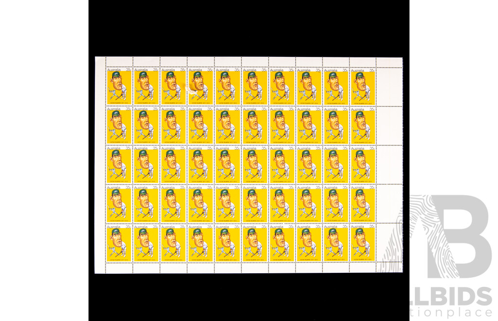 Australian 1979 Australian Birds and 1981 Australian Sportsmen Stamp Sheets - Part Sets