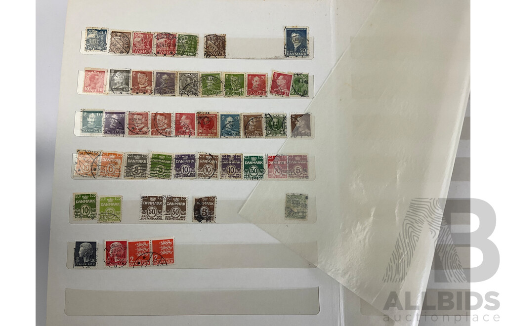 Two Albums of Vintage International Stamps Including Mongolia, Monaco, Panama, Dubai, Cayman Islands, Fiji,  Canada, Hong Kong, China, France, Cameroon, India, Thailand, Spain, Norway, Netherlands, Denmark