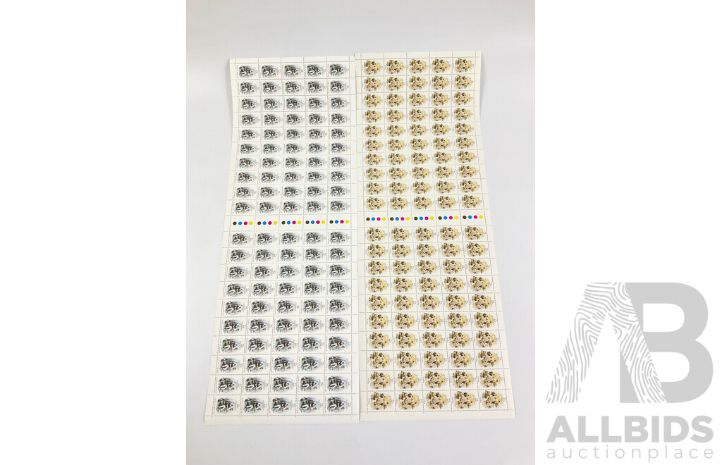 Australian 1981 Gold Rush Era Stamp Sheet Set and 1982 Christmas Part Set Stamp Sheets