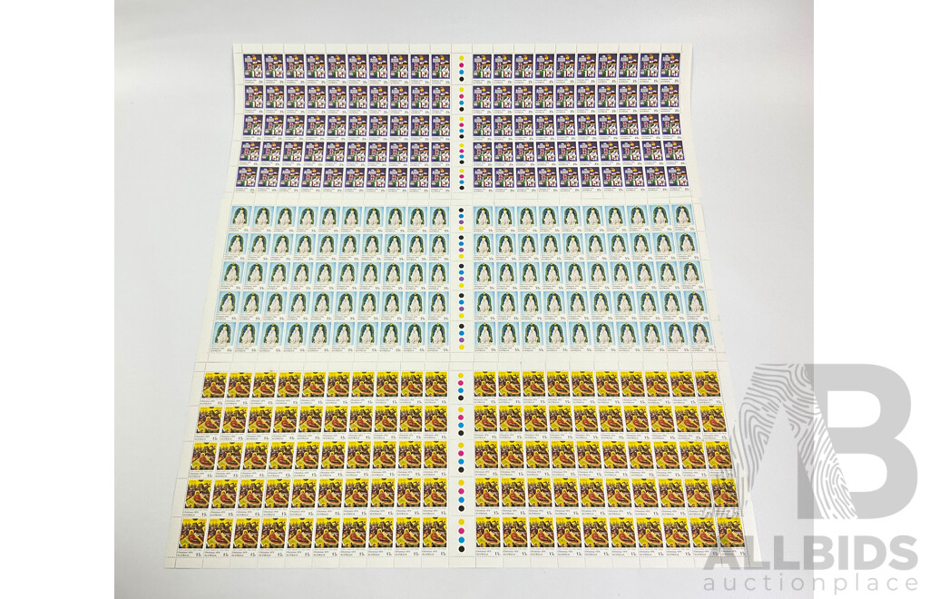 Australian 1979 Mint Stamp Sheets, Christmas 1979 Set