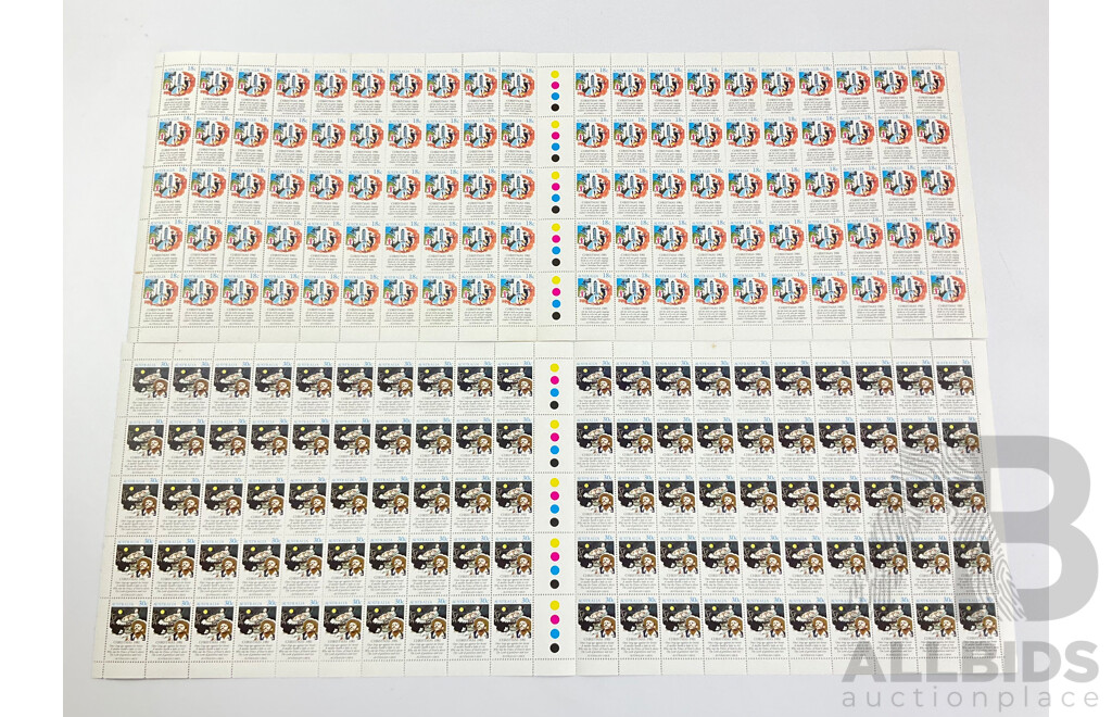 Australian Christmas Mint Stamp Sheets Including 1982 Set and 1981 Part Set