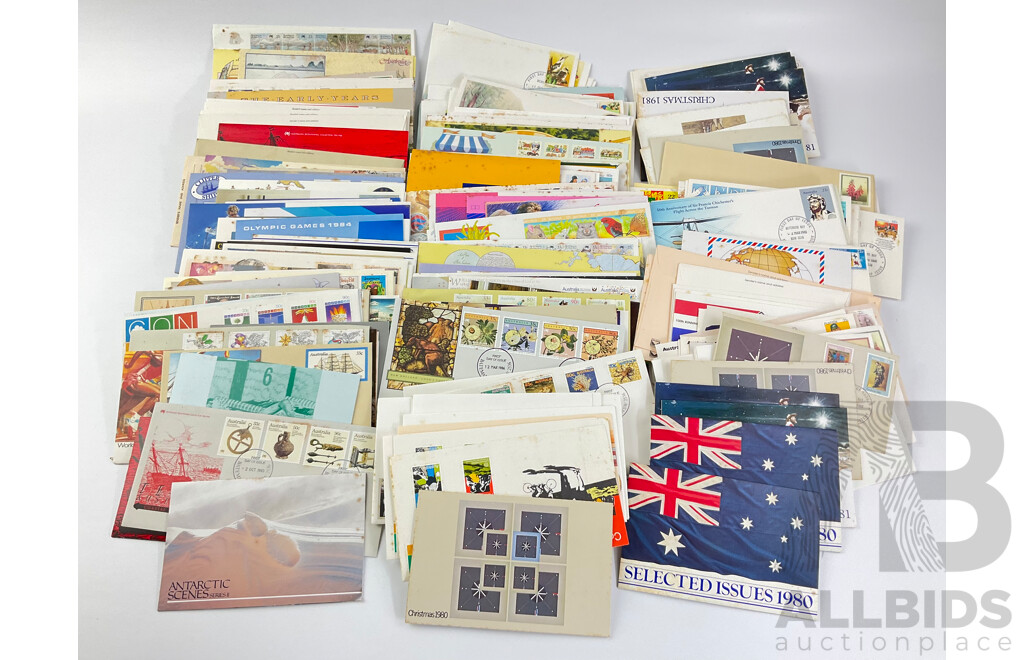 Collection of Australian 1980's Stamp and and First Day Covers Including 1980 Selected Issues, Christmas 1981, Coastal Ship Wrecks 1988, Olympic Games 1984 and More