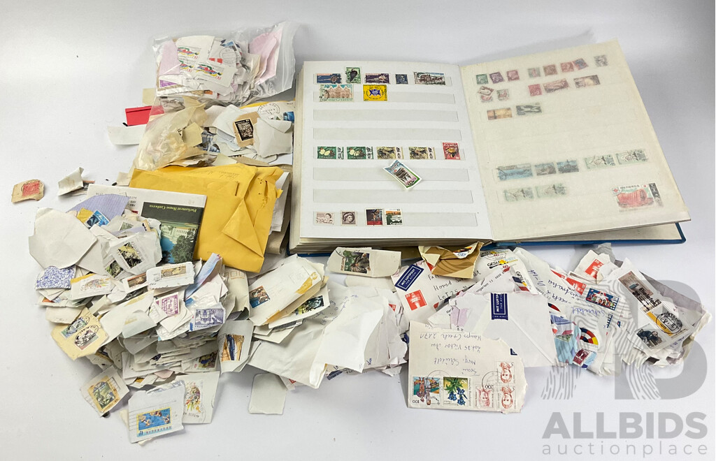 Collection of Cancelled Stamps Including Australia, Romania, Germany, Canada, Netherlands, Philippines, Malaysia and More