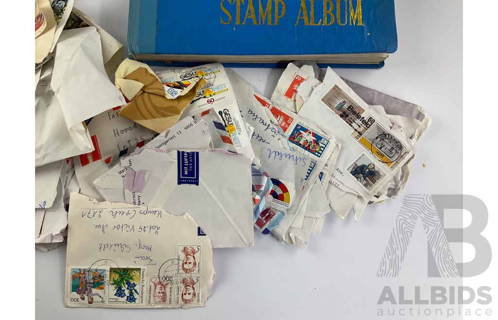 Collection of Cancelled Stamps Including Australia, Romania, Germany, Canada, Netherlands, Philippines, Malaysia and More