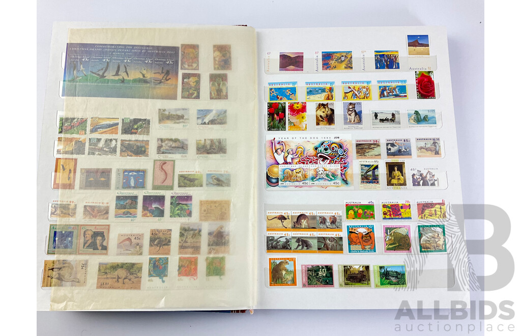 Full Album of Australian Mint Stamps, Blocks and Sheets, Examples From 1994 to 2002