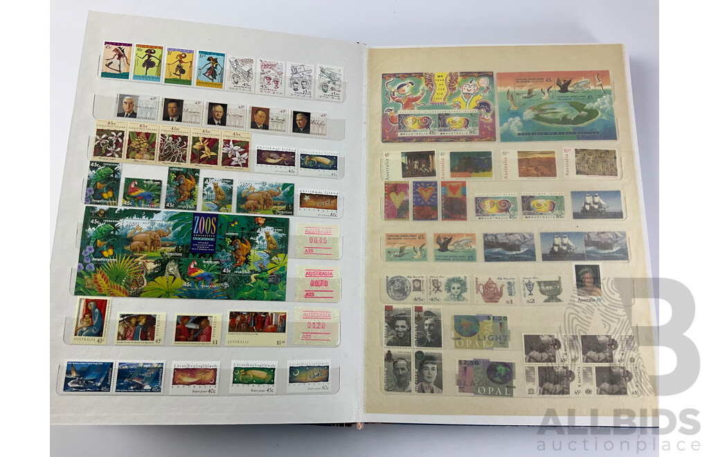 Full Album of Australian Mint Stamps, Blocks and Sheets, Examples From 1994 to 2002