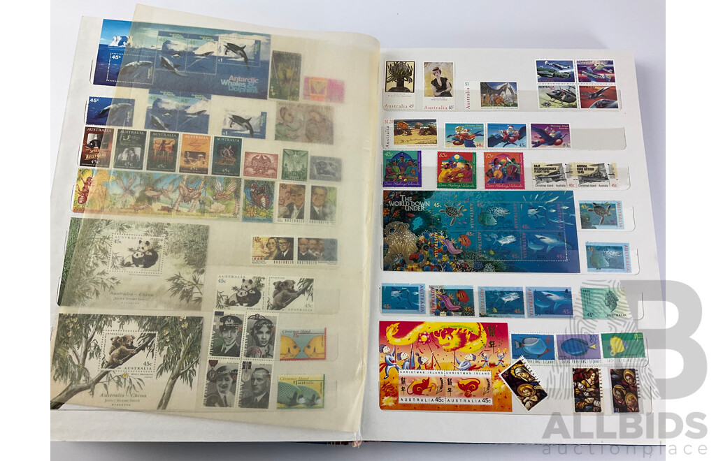 Full Album of Australian Mint Stamps, Blocks and Sheets, Examples From 1994 to 2002