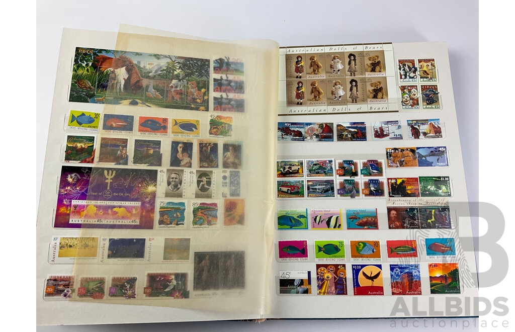 Full Album of Australian Mint Stamps, Blocks and Sheets, Examples From 1994 to 2002