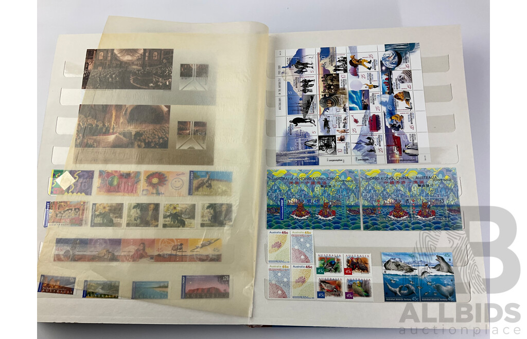 Full Album of Australian Mint Stamps, Blocks and Sheets, Examples From 1994 to 2002