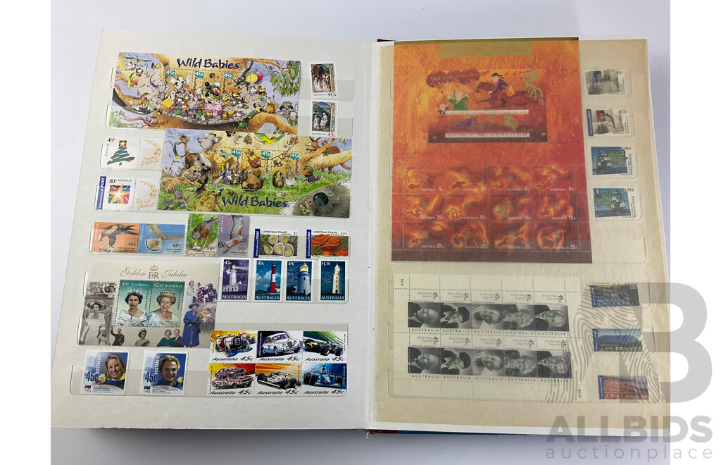 Full Album of Australian Mint Stamps, Blocks and Sheets, Examples From 1994 to 2002