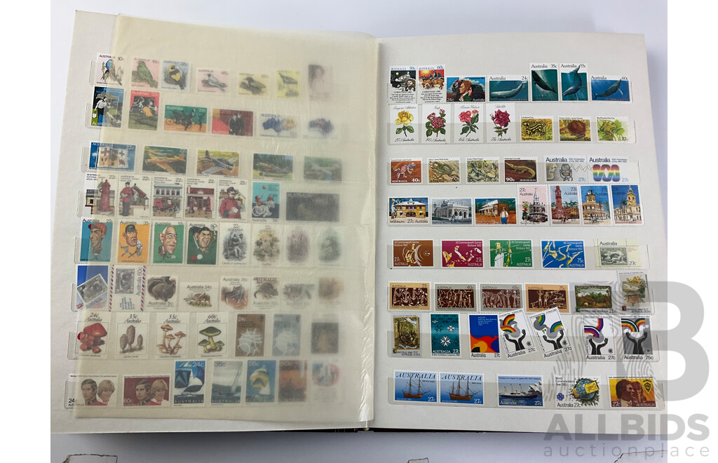 Full Album of Australian Mint and Cancelled Stamps, Examples From 1940's to 1990's