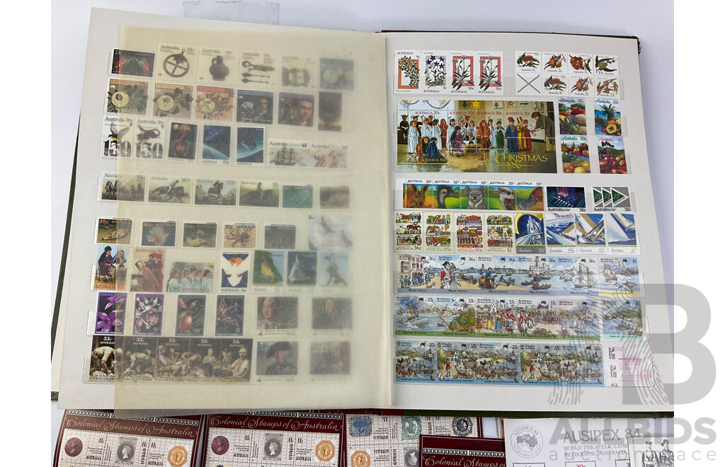 Collection of Australian Stamps and Strips, Examples From Late 1960's to Early 1990's - Mostly Mint