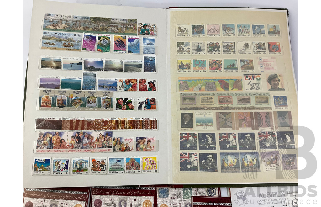 Collection of Australian Stamps and Strips, Examples From Late 1960's to Early 1990's - Mostly Mint