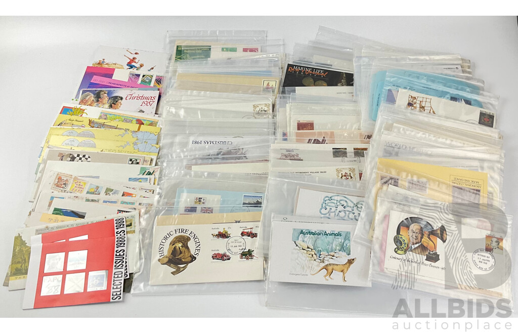 Collection of Australian 1980's Stamp Packs, First Day Covers Including Bicentennial, Selected Issues and Aerogrammes