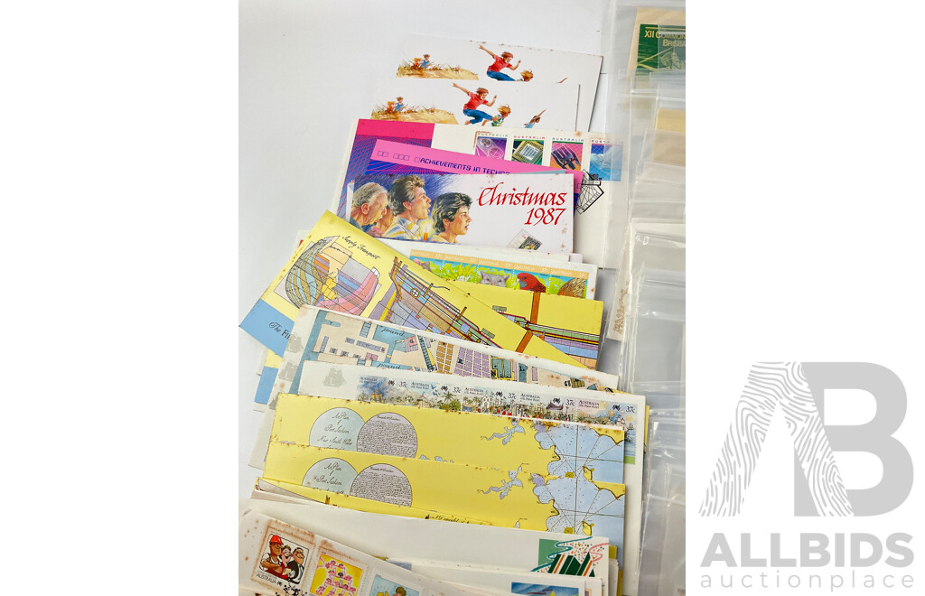 Collection of Australian 1980's Stamp Packs, First Day Covers Including Bicentennial, Selected Issues and Aerogrammes