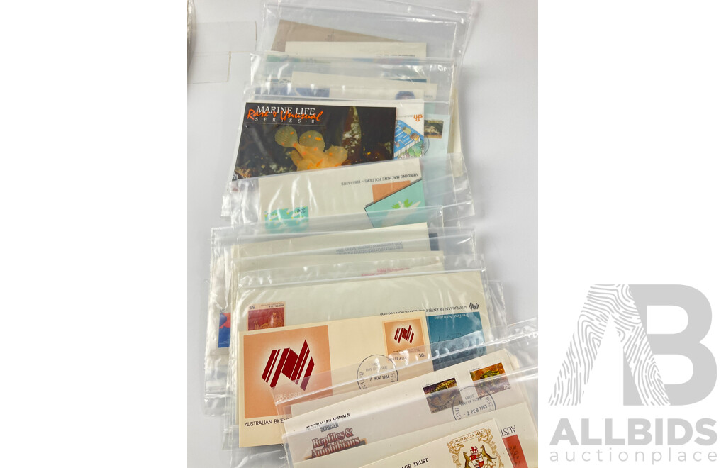 Collection of Australian 1980's Stamp Packs, First Day Covers Including Bicentennial, Selected Issues and Aerogrammes