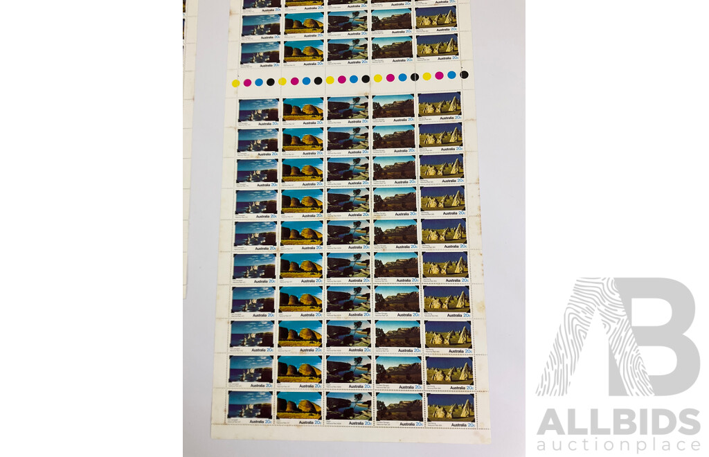 Australian 1979 Stamp Sheets, National Parks Series - Face Value $60