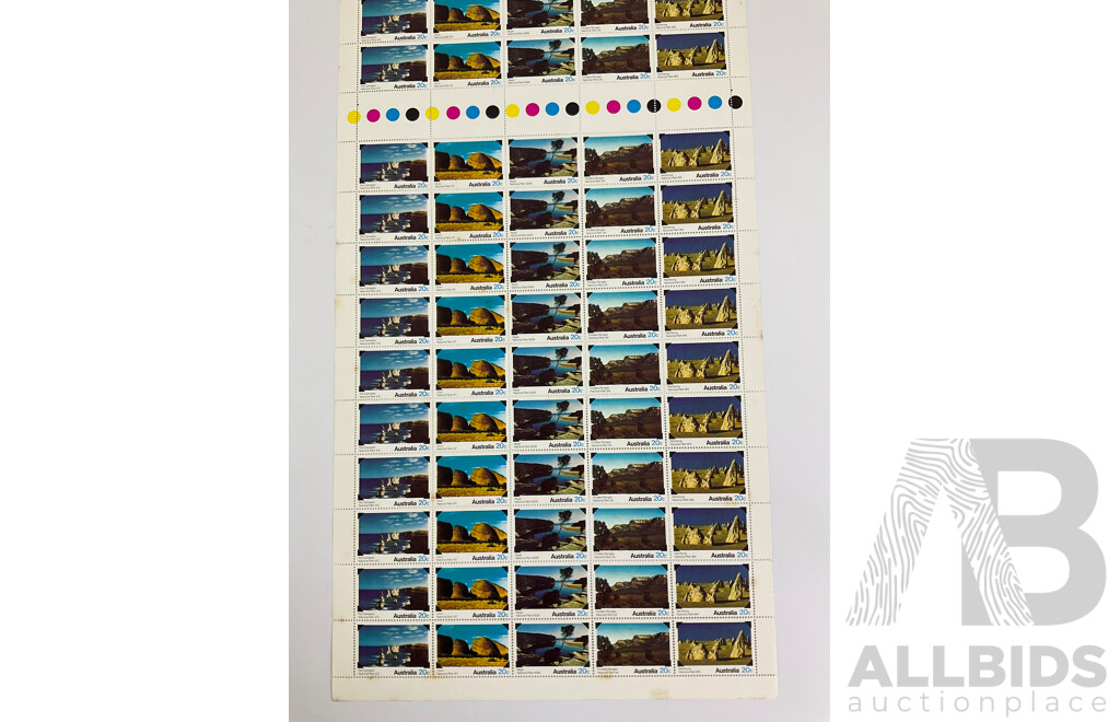 Australian 1979 Stamp Sheets, National Parks Series - Face Value $60