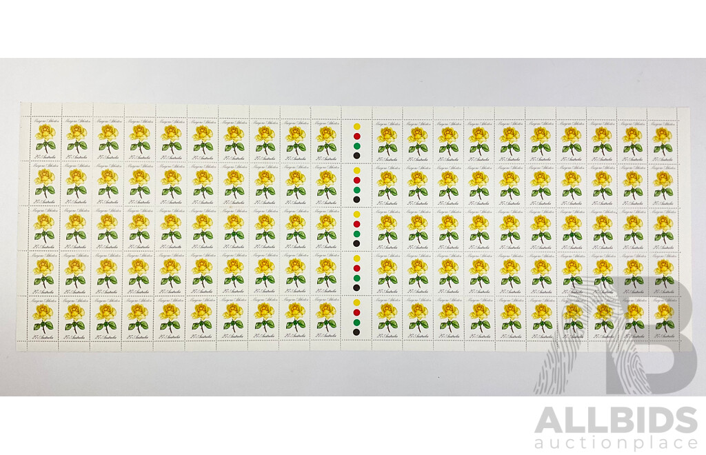 Australian 1982 Stamp Sheets, Roses in Australia Set - Face Value $207