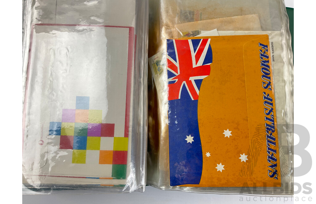 Folder of Australian 1970's Stamp Packs and First Day Covers Including Christmas 1977 and 78, 1977 Royal Visit and More