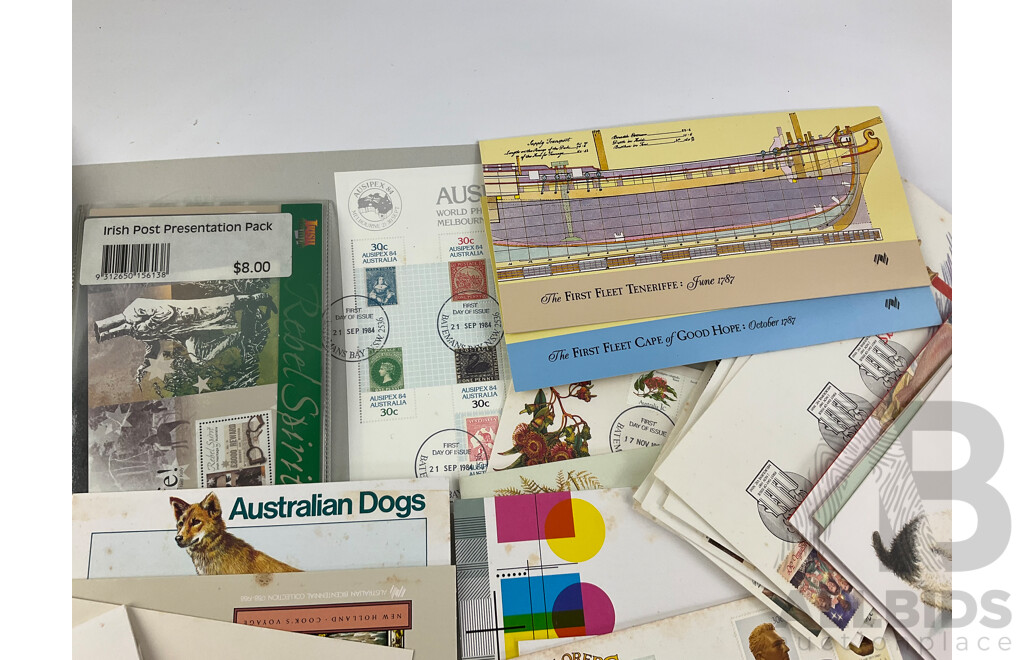 Collection of Australian Stamp Packs and First Day Covers, Examples From 1980 to 2000
