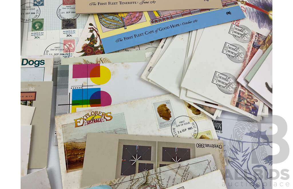 Collection of Australian Stamp Packs and First Day Covers, Examples From 1980 to 2000