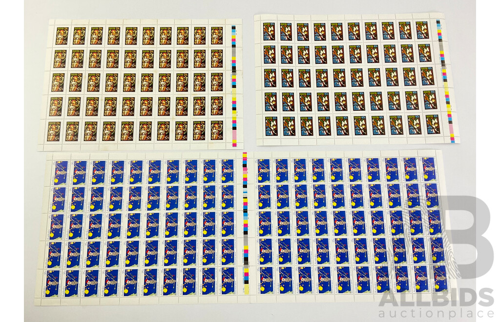 Australian 1983/84 Christmas Mint Stamp Sheets and Gutters