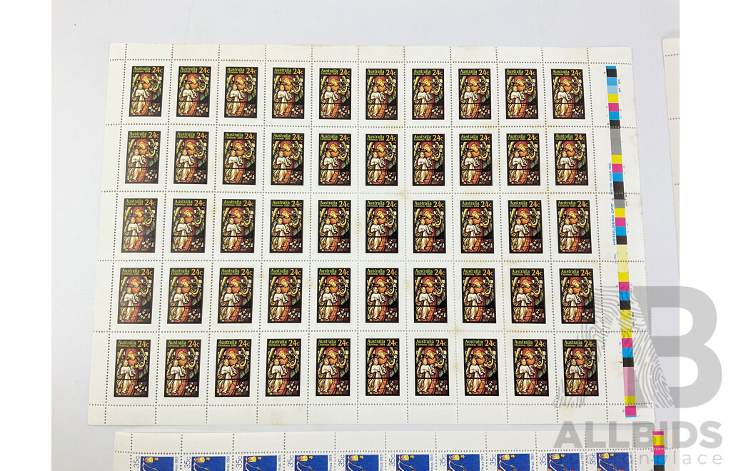 Australian 1983/84 Christmas Mint Stamp Sheets and Gutters