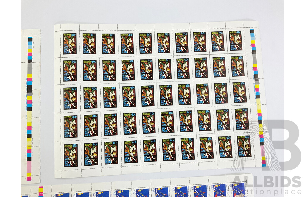 Australian 1983/84 Christmas Mint Stamp Sheets and Gutters
