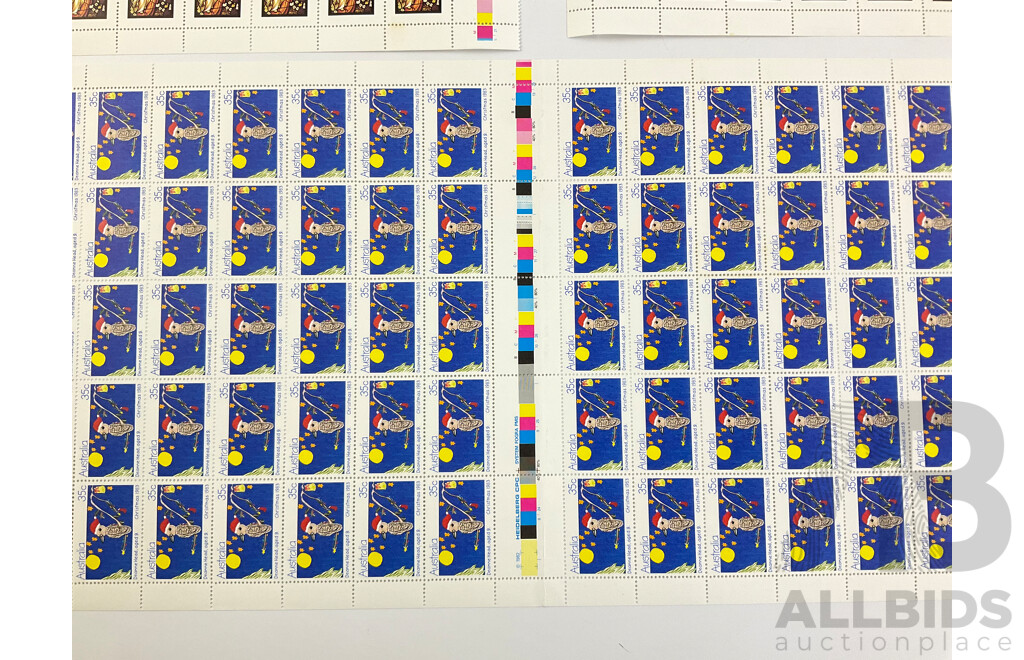 Australian 1983/84 Christmas Mint Stamp Sheets and Gutters