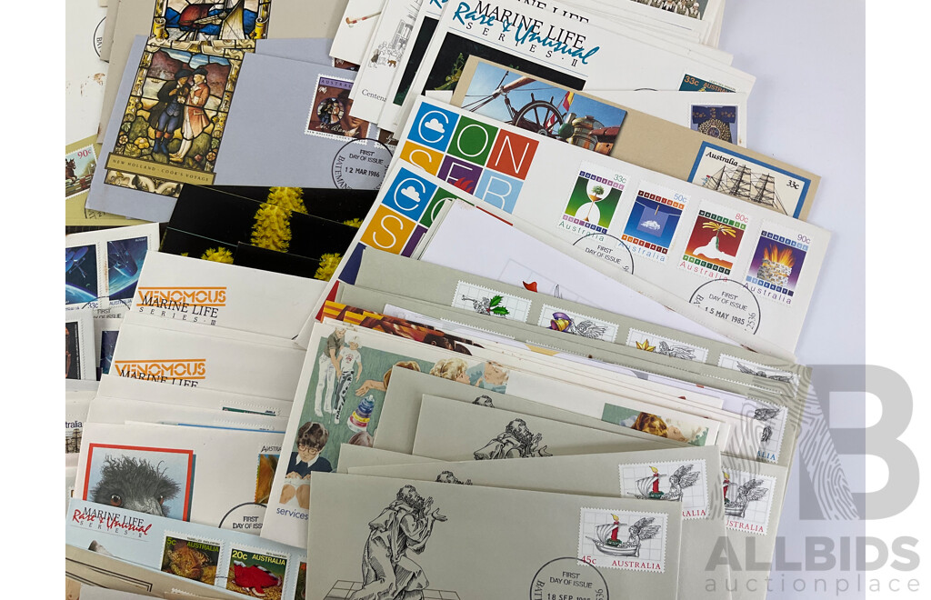 Collection of Australian Stamp Packs and First Day Covers, Examples From 1987 to 1992