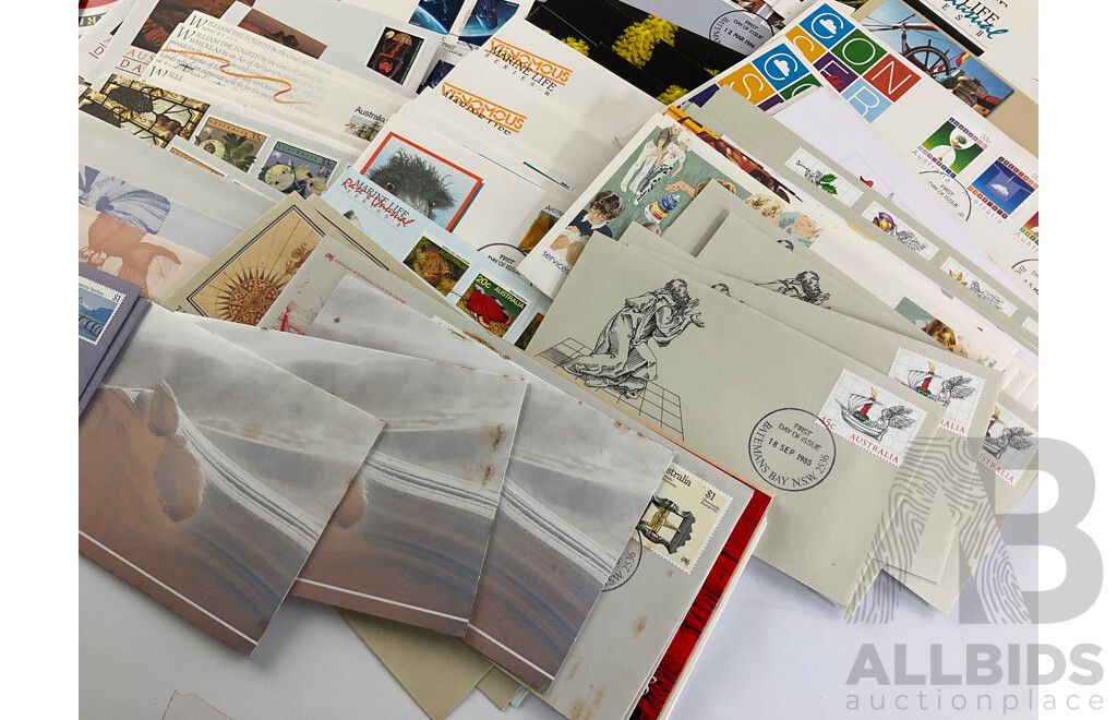 Collection of Australian Stamp Packs and First Day Covers, Examples From 1987 to 1992