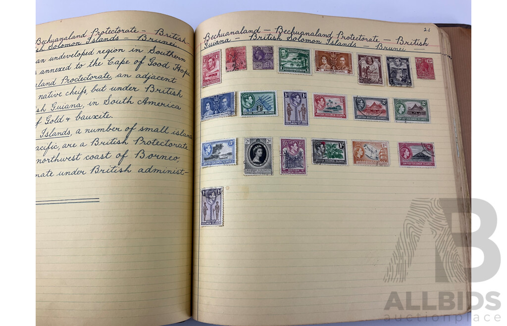 International Antique/Vintage Stamp Album Including Australian and New Zealand Predecimal, USA, Great Britain, China, Russia, Brazil and More